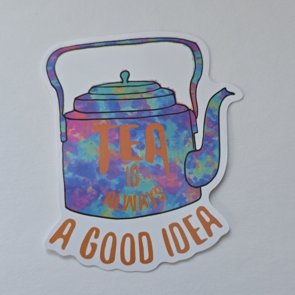 10/$10 Colorful Teapot Sticker - Picture 1 of 2